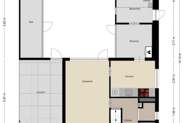 Plattegrond – Leeuwebekstraat 11, Wijchen