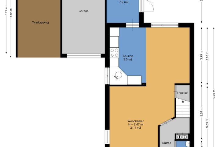 Plattegrond – Leeuweriklaan 2, Nieuw-Roden