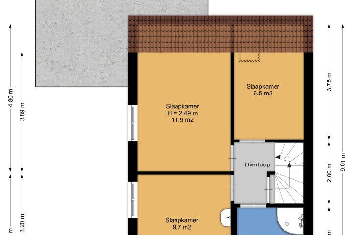 Plattegrond – Leeuweriklaan 2, Nieuw-Roden