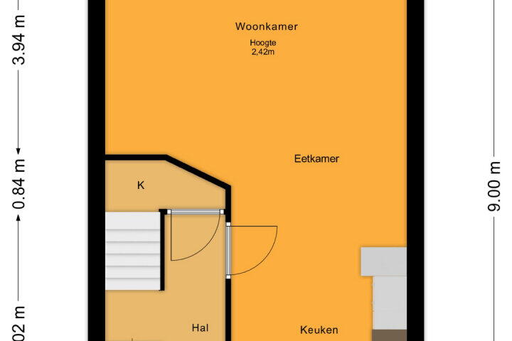 Plattegrond – Leeuwstraat 72, Almere