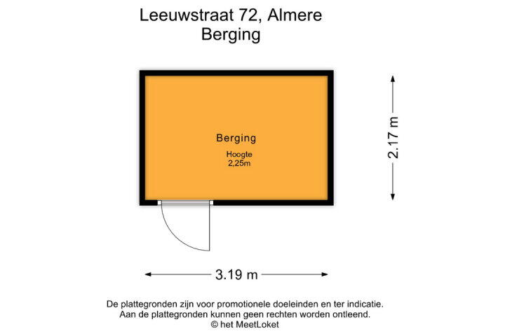 Plattegrond – Leeuwstraat 72, Almere