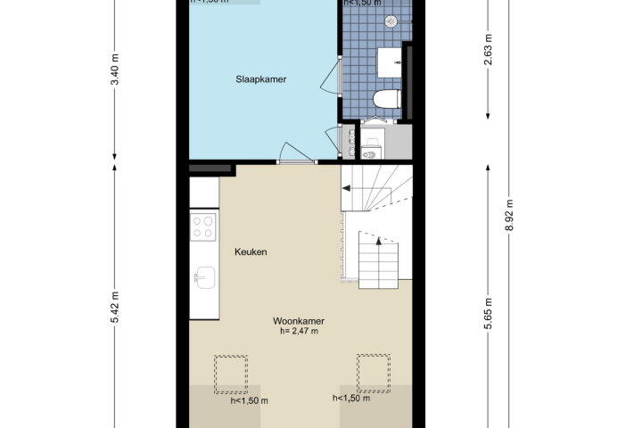 Plan – Leidsekruisstraat 19 4, Amsterdam