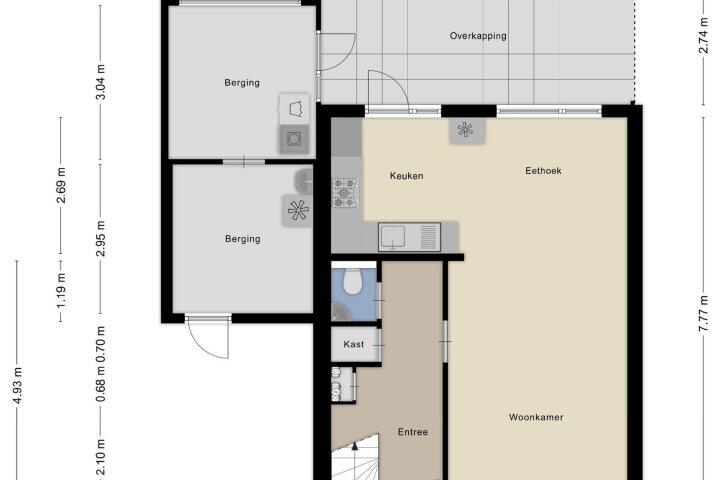Plattegrond – Leiloof 8, Gieten