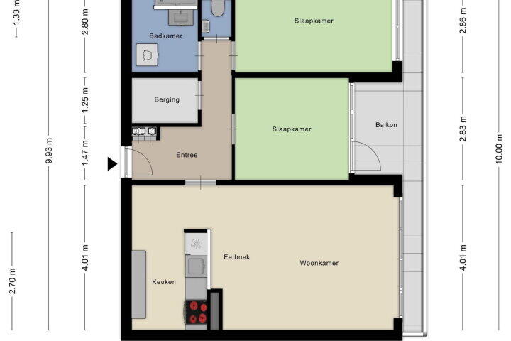 Plattegrond – Leksmondhof 89, Amsterdam