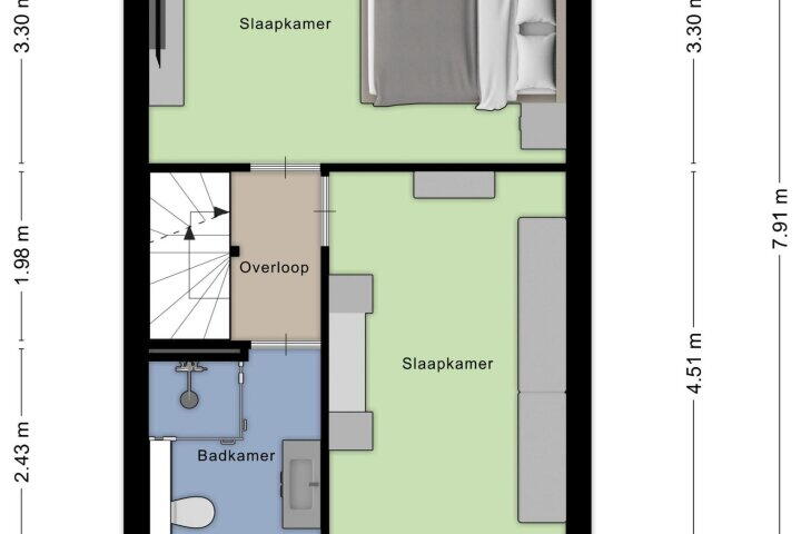 Plattegrond – Lelieberg 5, Roosendaal
