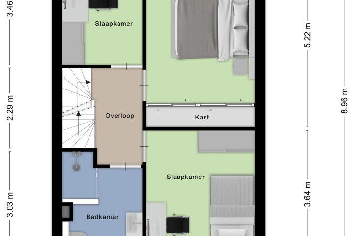 Plattegrond – Leliekeverstraat 30, Den Haag