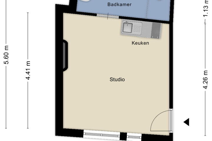 Plattegrond – Leliestraat 24 B 02, Maastricht