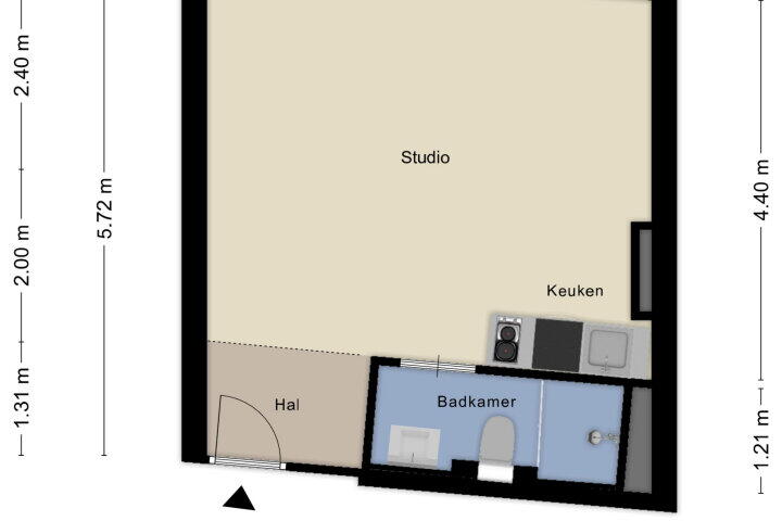 Plattegrond – Leliestraat 24 C 02, Maastricht