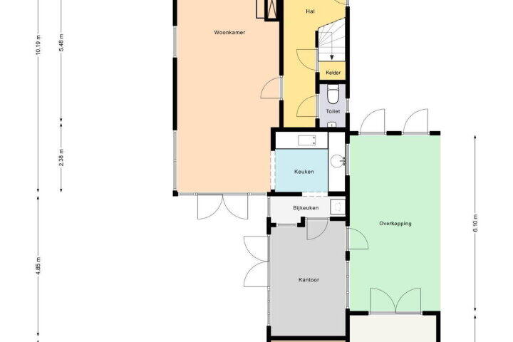 Plattegrond – Leliestraat 48, Heerenveen