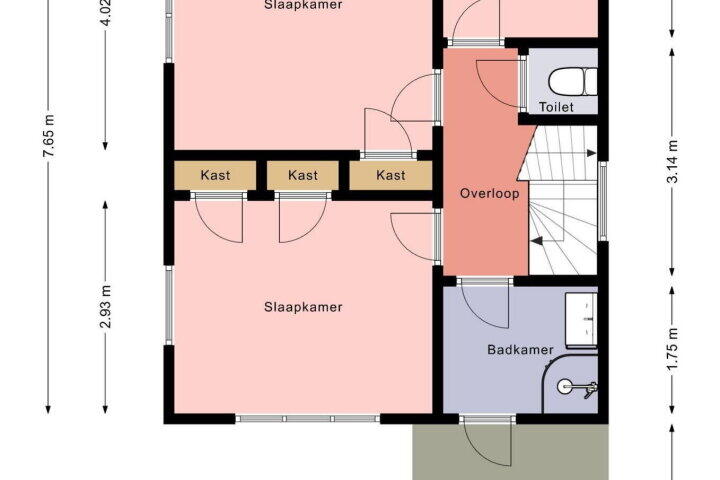 Plattegrond – Leliestraat 48, Heerenveen