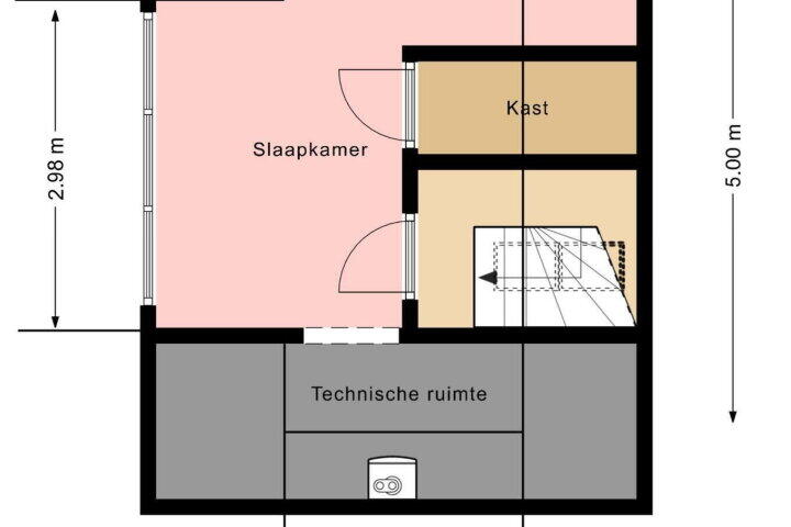 Plattegrond – Leliestraat 48, Heerenveen