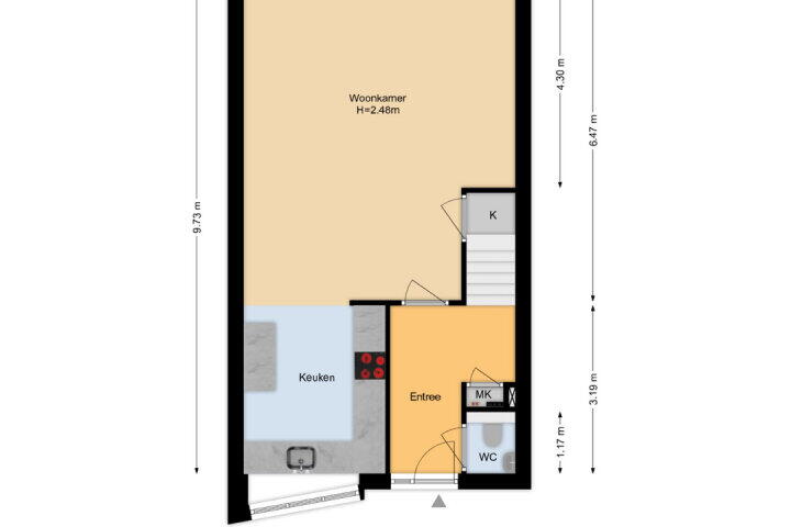 Plattegrond – Lelyschans 22, Zoetermeer