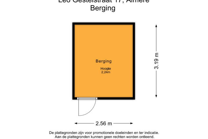 Plattegrond – Leo Gestelstraat 17, Almere