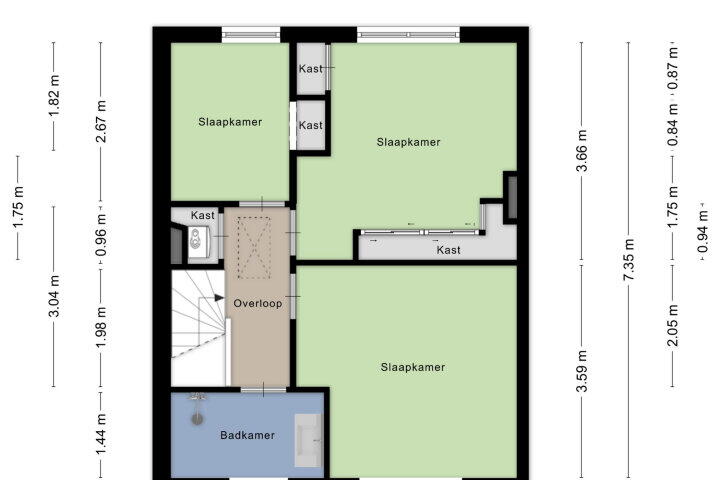 Plattegrond – Leostraat 5, Wijchen