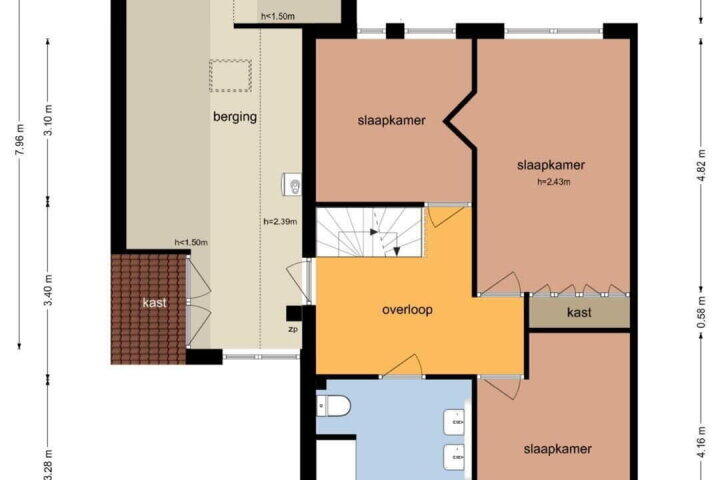 Plattegrond – Lepelaar 36, Meppel