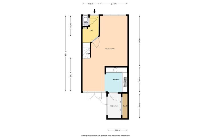 Plattegrond – Lepelaarstraat 74, Heerenveen