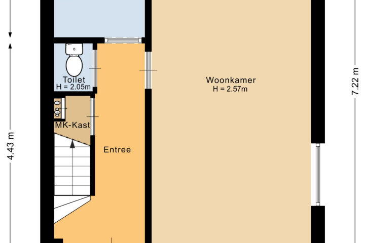 Plattegrond – Le Sage ten Broekstraat 24, Nijmegen
