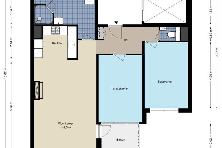 Plattegrond – Leusdenhof 290, Amsterdam