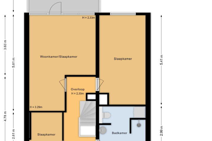 Plattegrond – Leusdenhof 309, Amsterdam