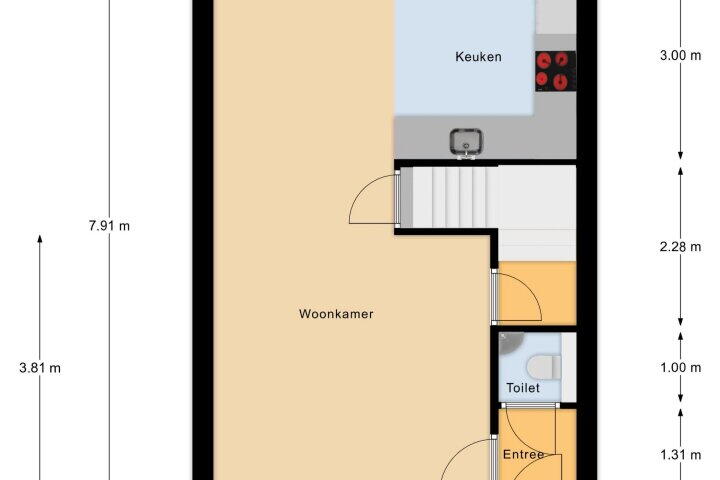 Plattegrond – Lichtenbergstraat 45, Kerkrade
