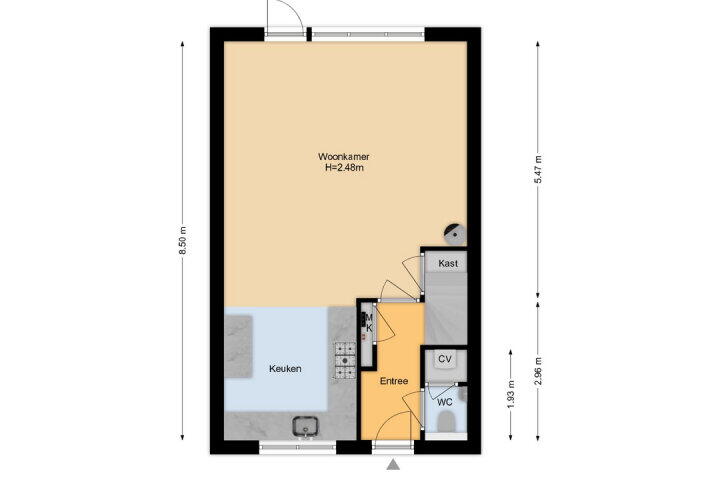 Plattegrond – Lichtgroen 31, Zoetermeer
