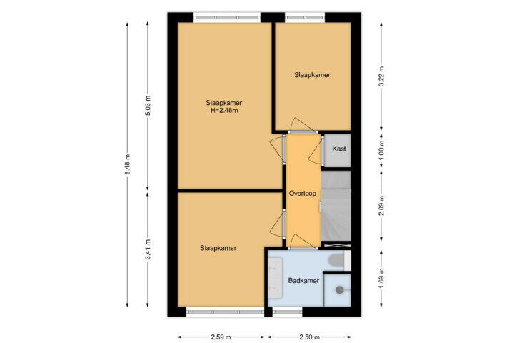Plattegrond – Lichtgroen 31, Zoetermeer