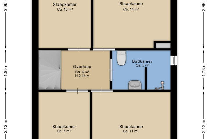 Plattegrond – Lieving 17 B, Beilen