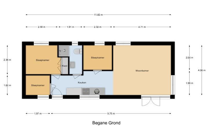 Plattegrond – Lijsbeth Tijsweg 7 117A, Berkhout