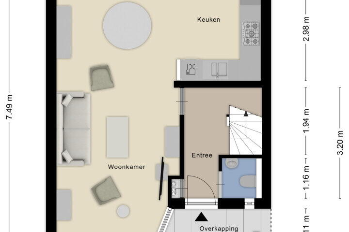 Plattegrond – Lijsterbesstraat 17, Waalwijk