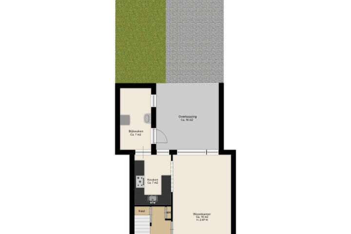 Plattegrond – Lijsterlaan 102, Beilen