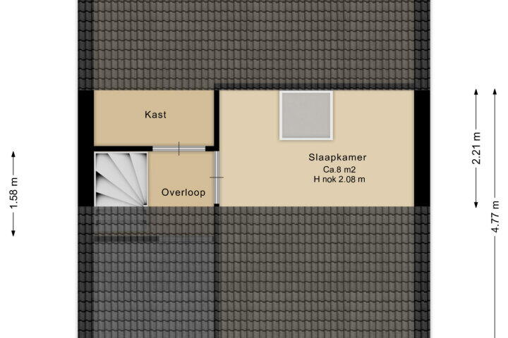 Plattegrond – Lijsterlaan 102, Beilen