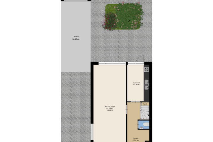 Plattegrond – Lijsterlaan 4, Beilen