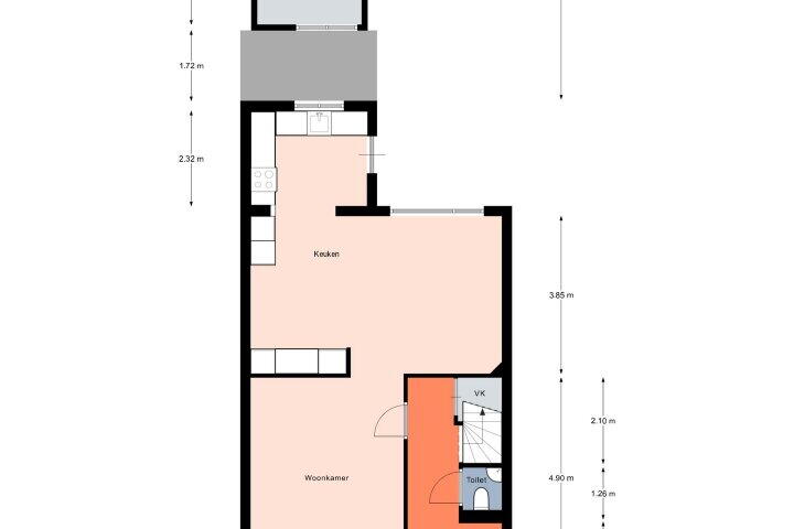 Plattegrond – Lijsterstraat 14, Norg