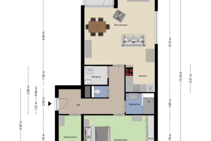 Plattegrond – Lindenburg 20, Roosendaal