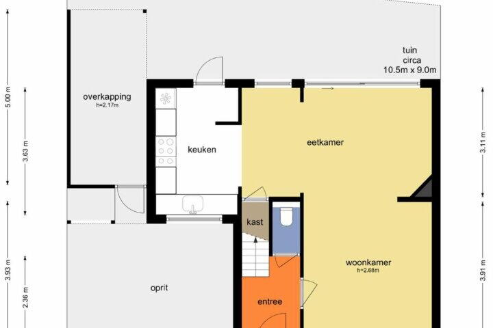 Plattegrond – Lindenlaan 131, Huizen
