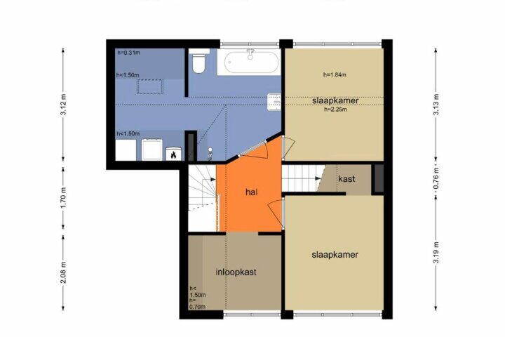 Plattegrond – Lindenlaan 131, Huizen