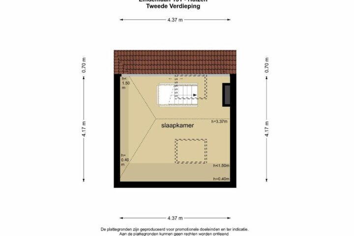 Plattegrond – Lindenlaan 131, Huizen