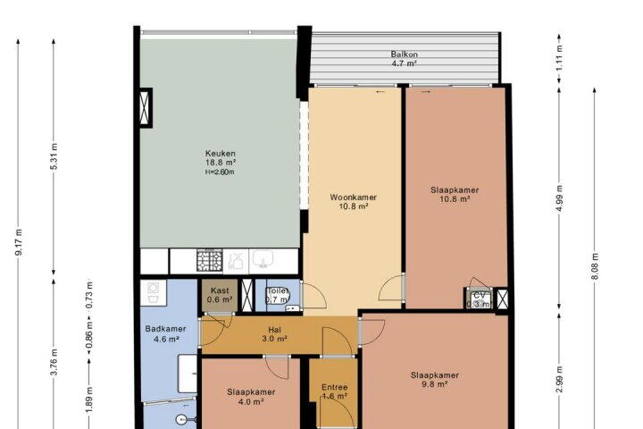 Plattegrond – Lindenlaan 499, Amstelveen