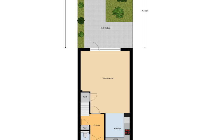 Plattegrond – Lingestraat 31, Middelburg