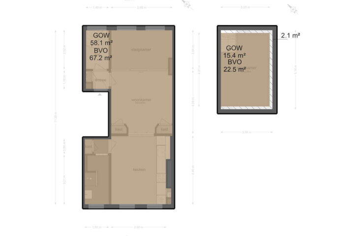 Plattegrond – Linnaeusstraat 13 3, Amsterdam