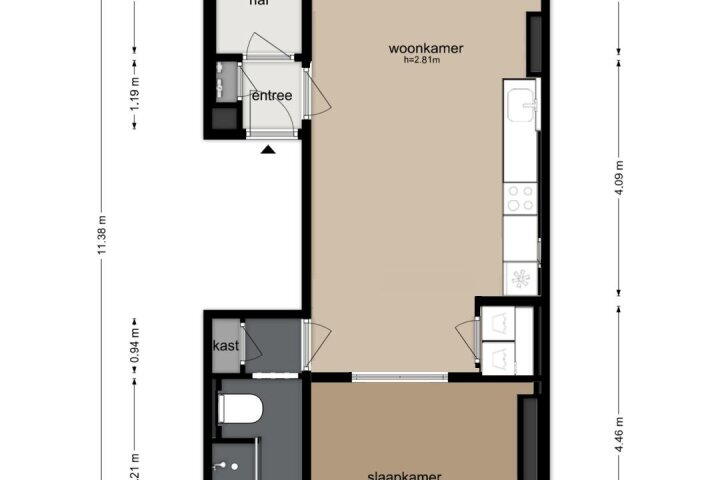 Plattegrond – Linnaeusstraat 13 3, Amsterdam