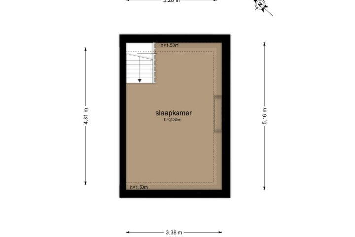 Plattegrond – Linnaeusstraat 13 3, Amsterdam