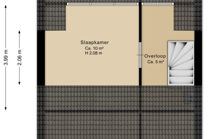 Plattegrond – Linthorst Homanstraat 7, Assen