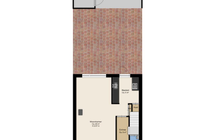Plattegrond – Linthorst Homanstraat 7, Assen