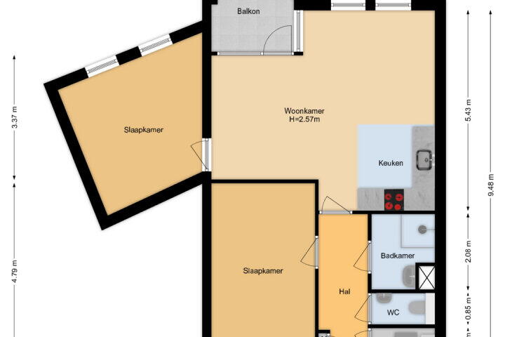 Plattegrond – Lissenvaart 121, Zoetermeer