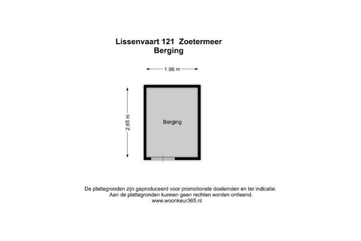 Plattegrond – Lissenvaart 121, Zoetermeer