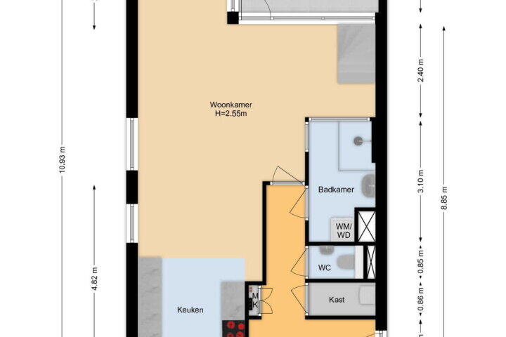 Plattegrond – Lissenvaart 129, Zoetermeer