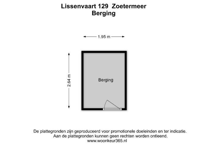 Plattegrond – Lissenvaart 129, Zoetermeer