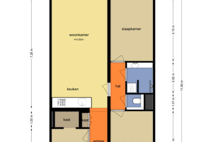 Plattegrond – Loenermark 389, Amsterdam