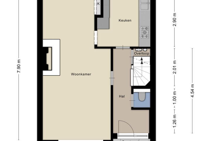Plattegrond – Loevesteinstraat 121, Nijmegen
